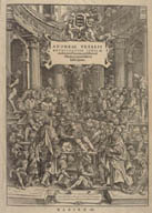 Titelkobber fra: Andreas Vesalius: De humani corporis fabrica ... 1543