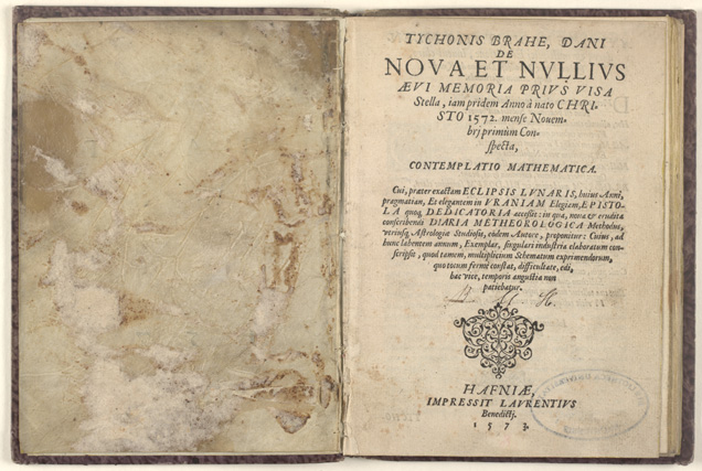 Tycho Brahe: De Nova Stella, 1573, titelblad