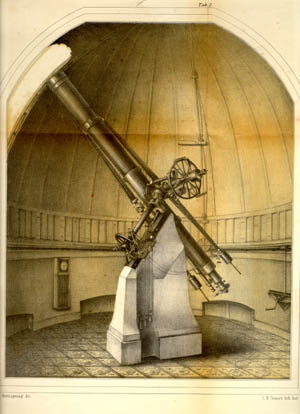 Refraktoren i Observatoriet på Østervold, 1861
