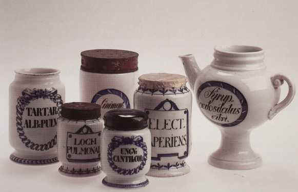 Kgl porcelænskrukker 1800 