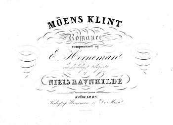 Titelblad af Niels Ravnkildes 'Møens Klint'