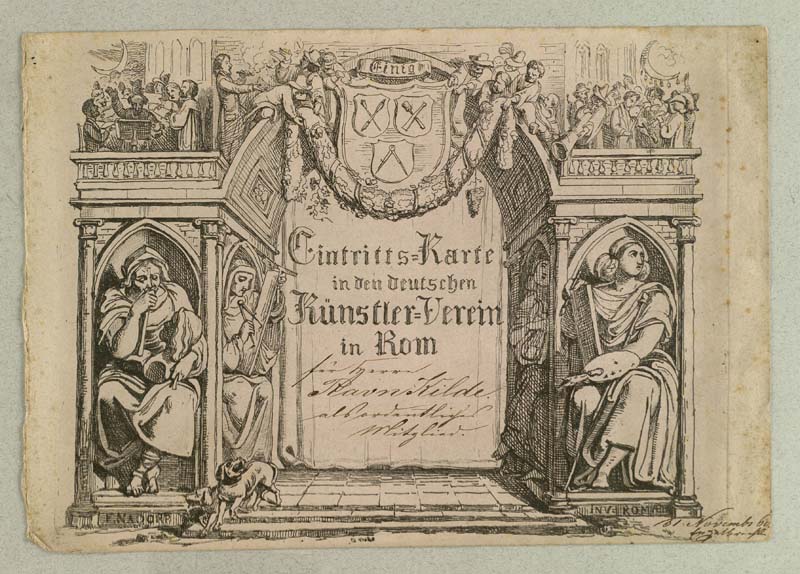 Billet til den tyske kunstnerforening i Rom, november 1860