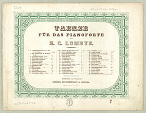 Forsiden på H.C. Lumbyes 'Marseillaisen-Galopp'. Klik for større billede