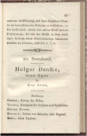 Første side af Cramers oversættelse af 'Holger Danske'