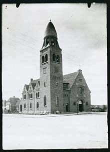 Billede af Skovshoved Kirke før 1935. Klik for større billede