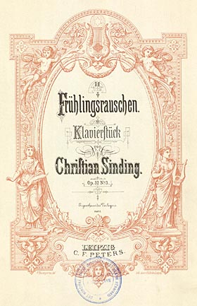 Titelbad til Sindings 'Frühlingsrauschen'. Klik for større billede