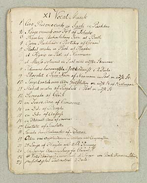 1816-listen over Gieddes samling. Klik for større billede