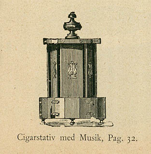 Cigarholder med musik. Klik for større billede